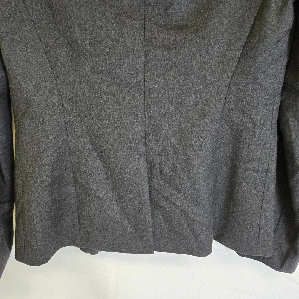 J. Crew Single Button‎ Wool Blazer, Gray, Size 6, 77824, 2006 y2k Dark Academia